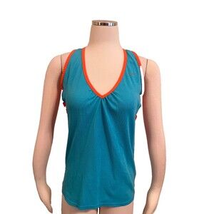 Nike Medium Blue Orange Tank Top Dri Fit Athletic Wear Sports